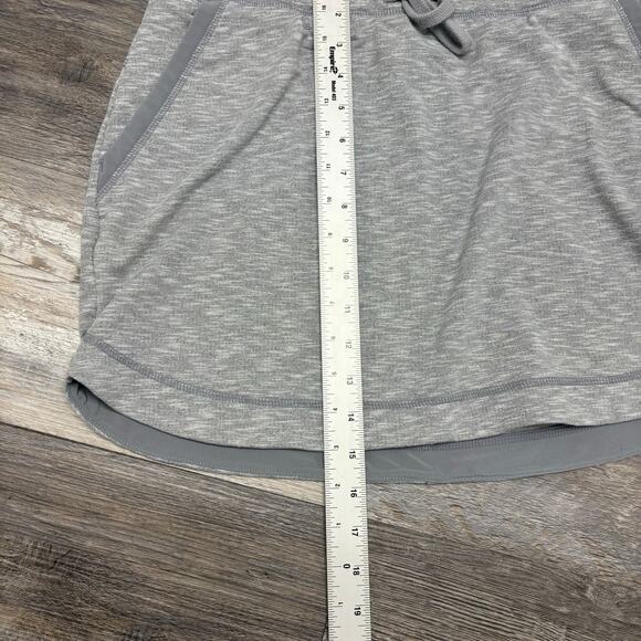 Athleta Techie Terry Space Dye Gray S Drawstring Pull On Mini Athletic Skirt - Picture 8 of 9